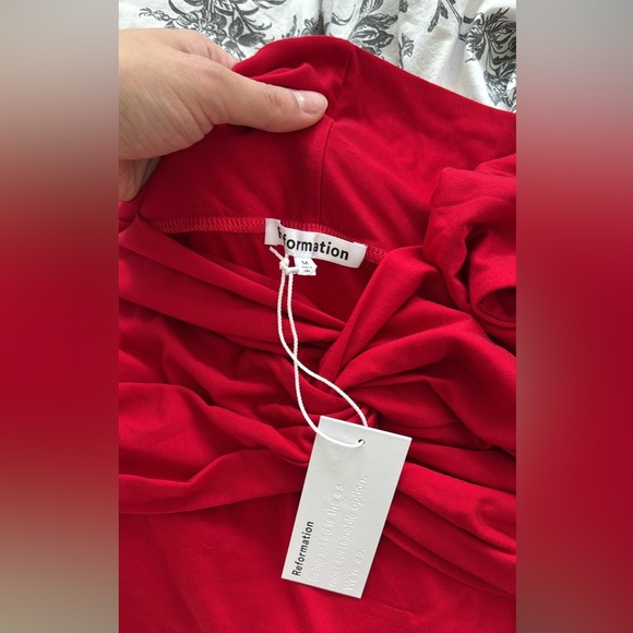 Reformation Vida Dress Cherry M NWT - Picture 7 of 7